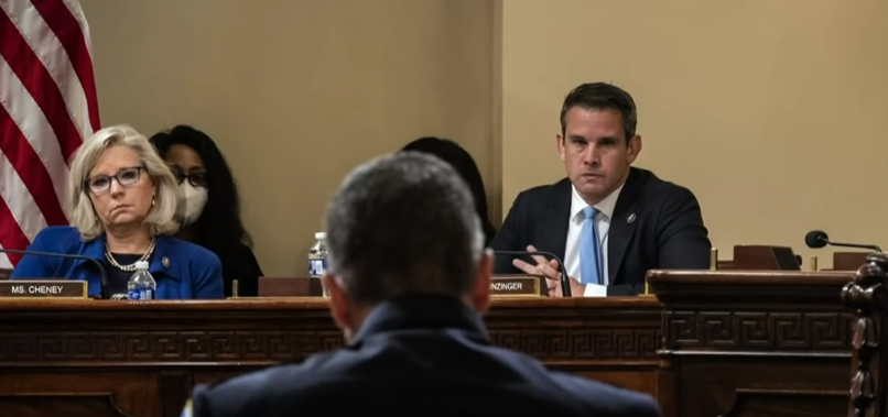 Liz Cheney (left) and Adam Kinzinger (right) are the only two Republicans on the committee investigating January 6. Screenshot: CBS News YouTube