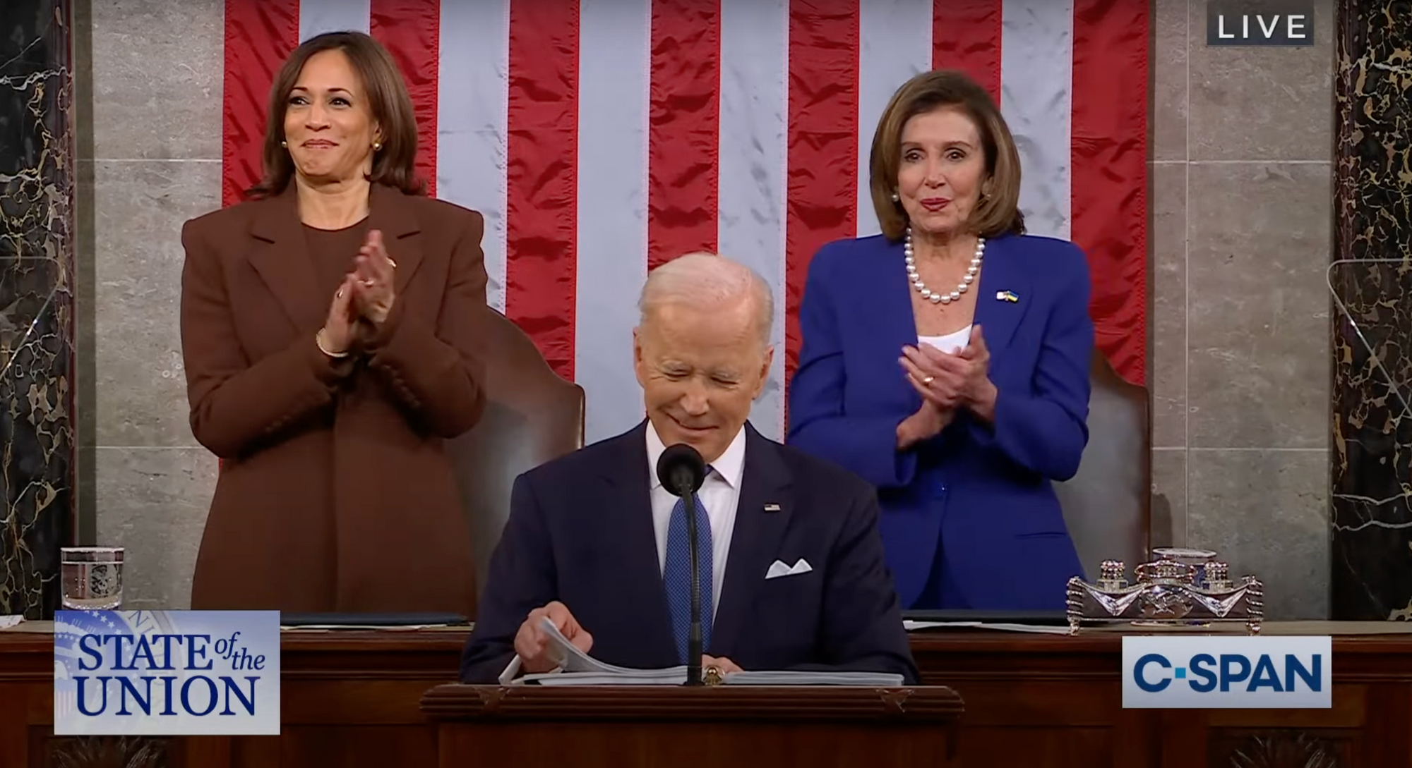 A screenshot from Biden's State of the Union address. Source: C-SPAN