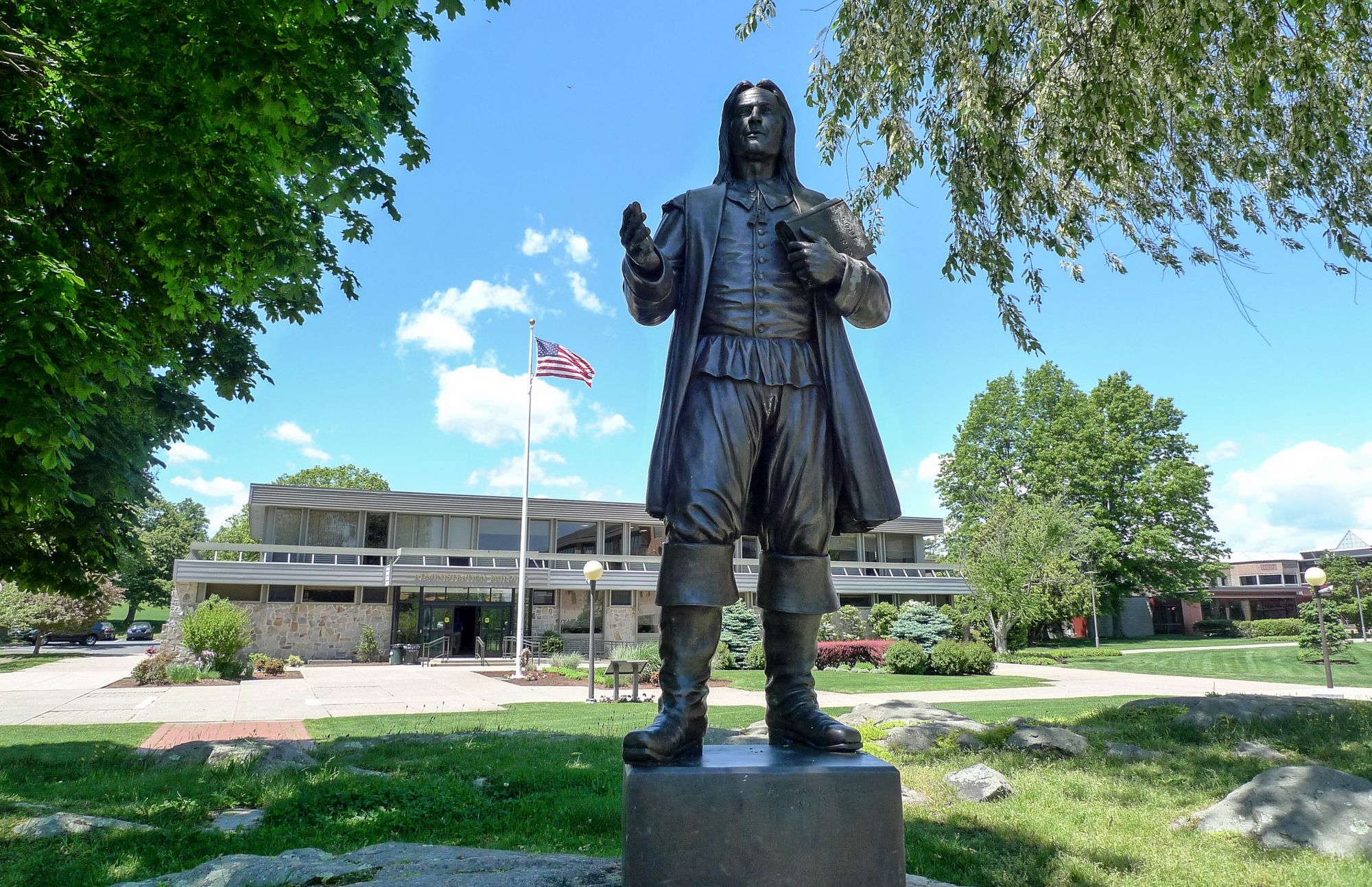 A statue of Roger Williams, widely considered a champion of church and state separations. Photo: Kenneth C. Zirkel