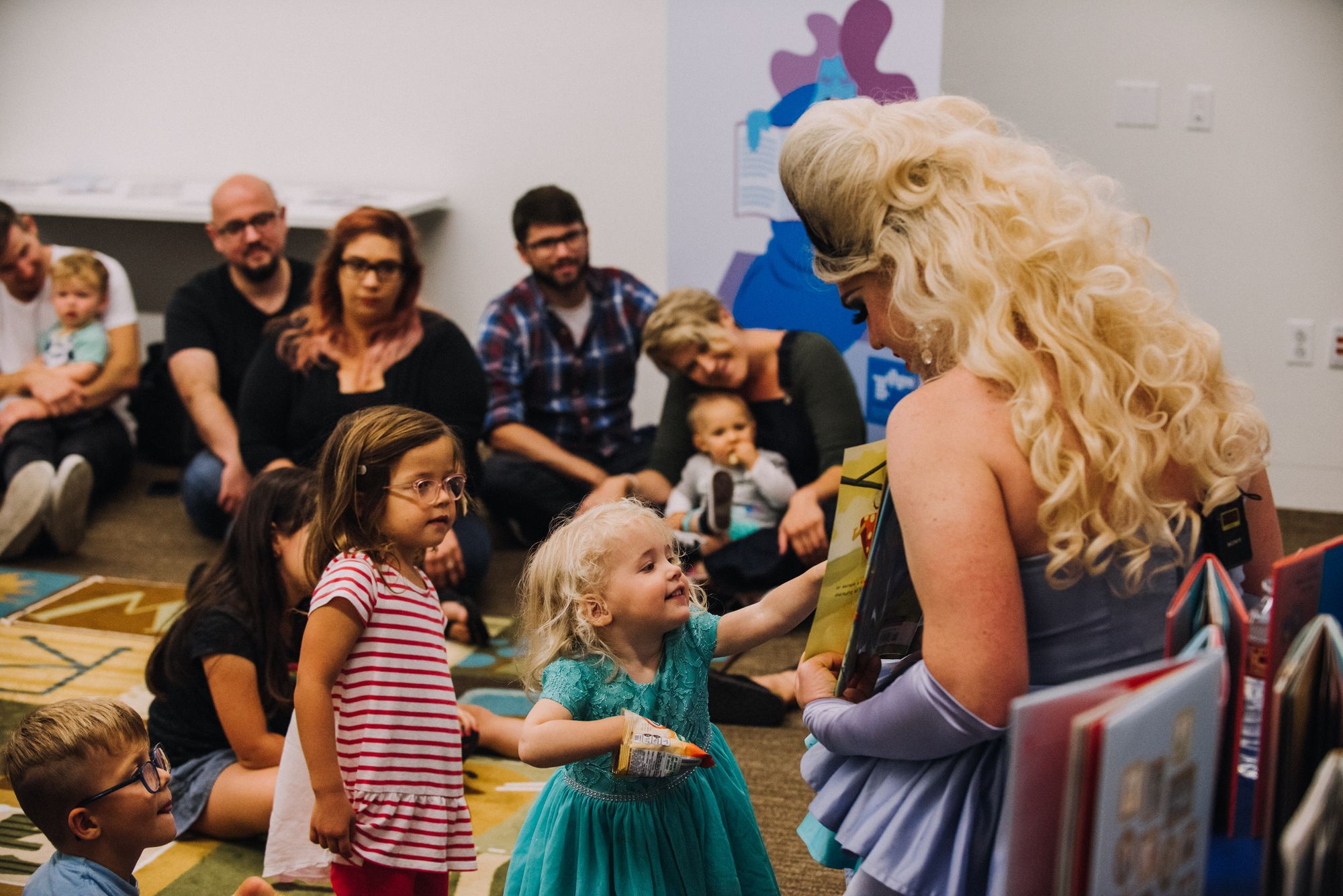 A drag queen story hour in California. Photo credit: Jonathan Moore