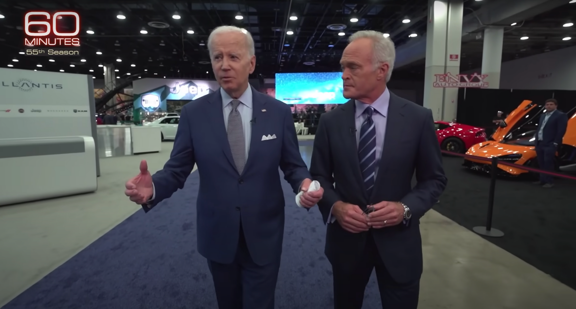 The moment Biden, with Scott Pelley, made his newsworth comments. Screenshot: 60 Minutes