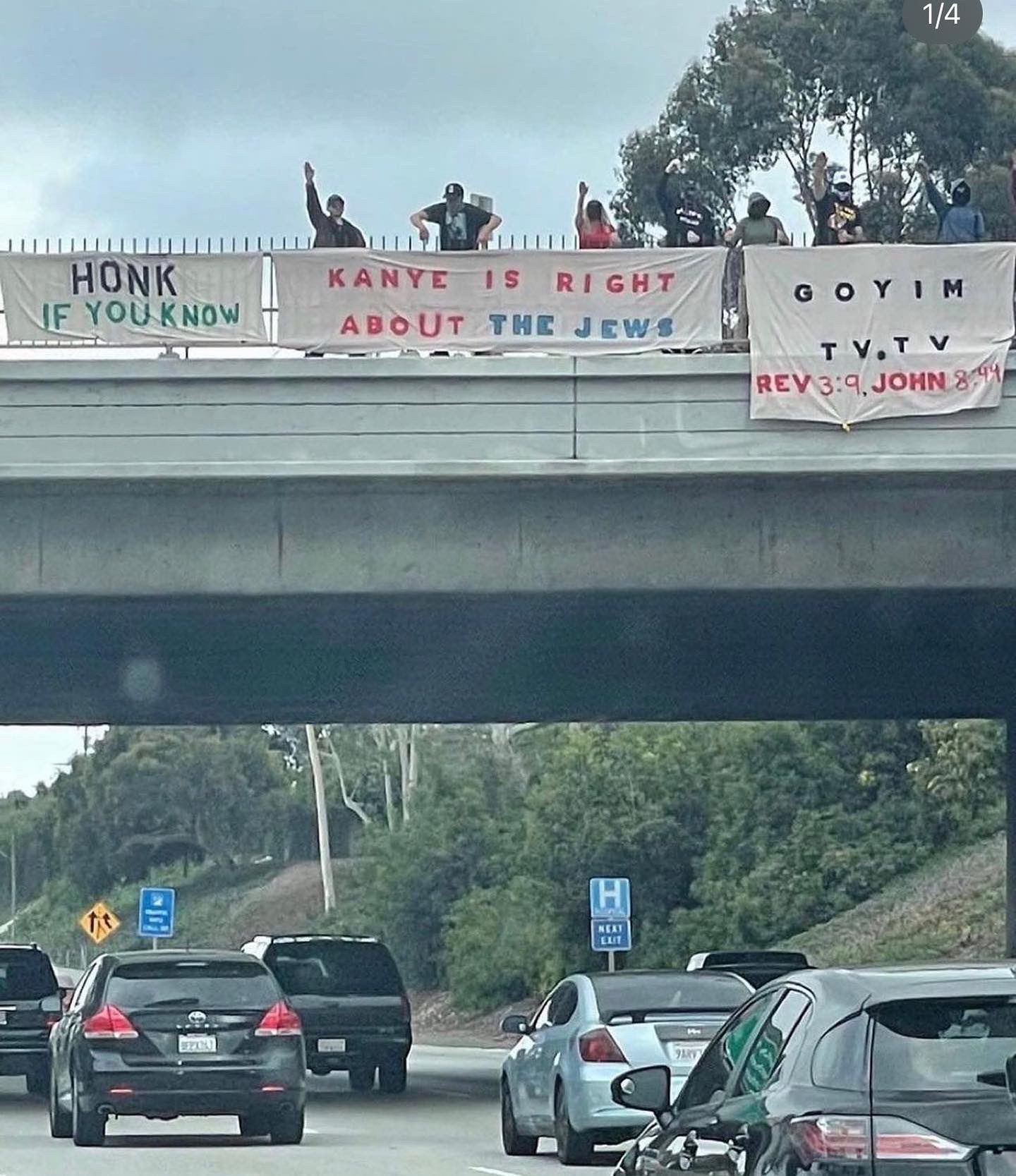 A gathering that occurred over the 405 in Los Angeles. Twitter: Sam Yerbi