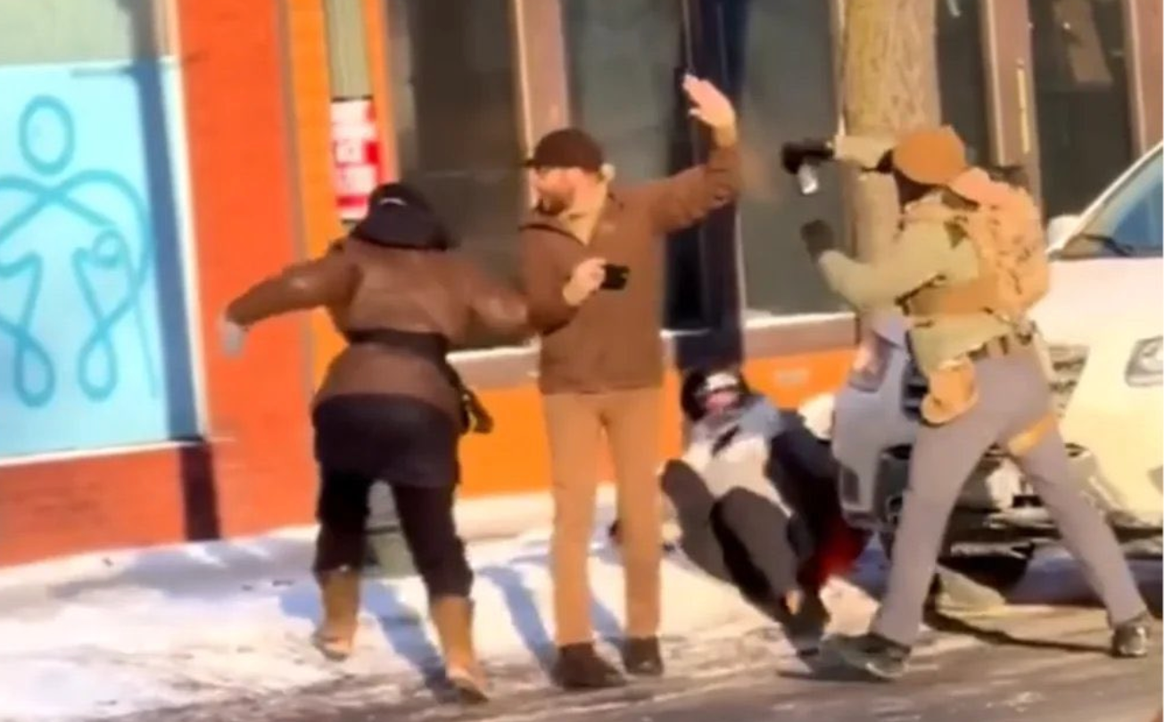 Screenshot of video of the incident