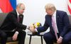 Trump and Vladimir Putin shaking hands during a 2019 meeting in Russia. Image: Presidential Press and Information Office