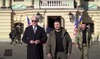 Biden walking with Ukraine's President Zelensky in Ukraine. Image: PBS News Hour YouTube