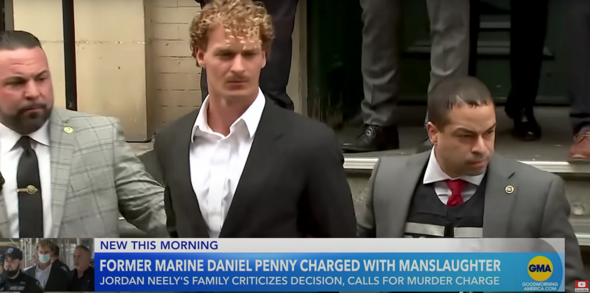 Daniel Penny being escorted from court in NYC. Image: ABC YouTube / Screenshot 