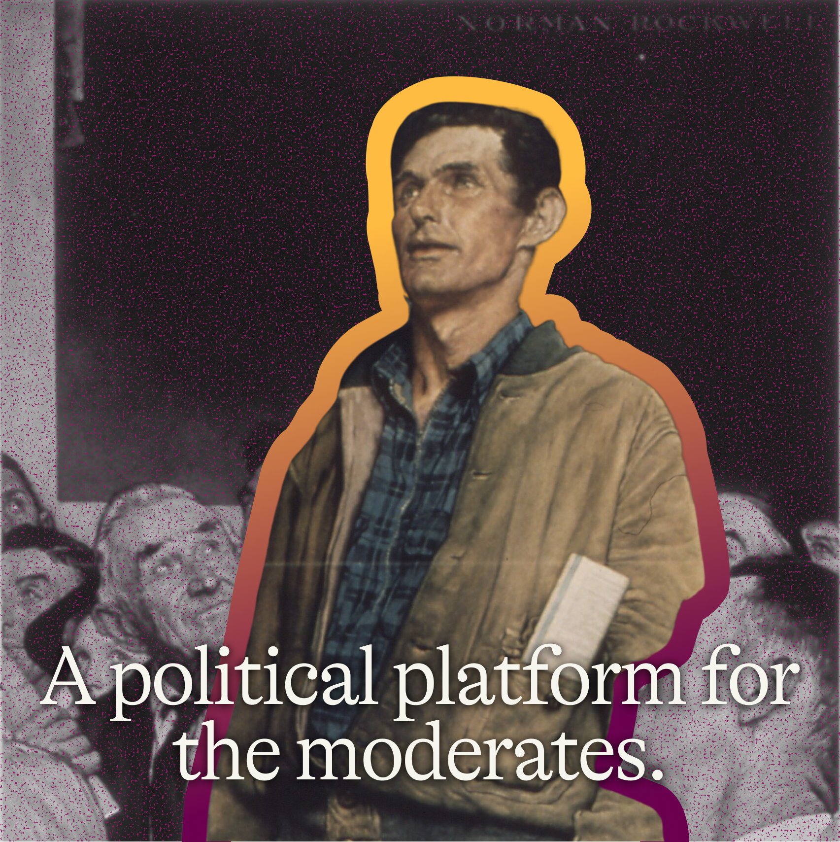 "Free Speech" by Norman Rockwell, edited by Russell Nystrom