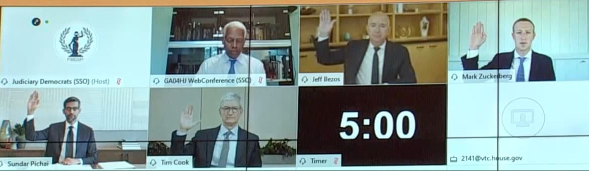 Congress vs. Facebook, Amazon, Google and Apple.