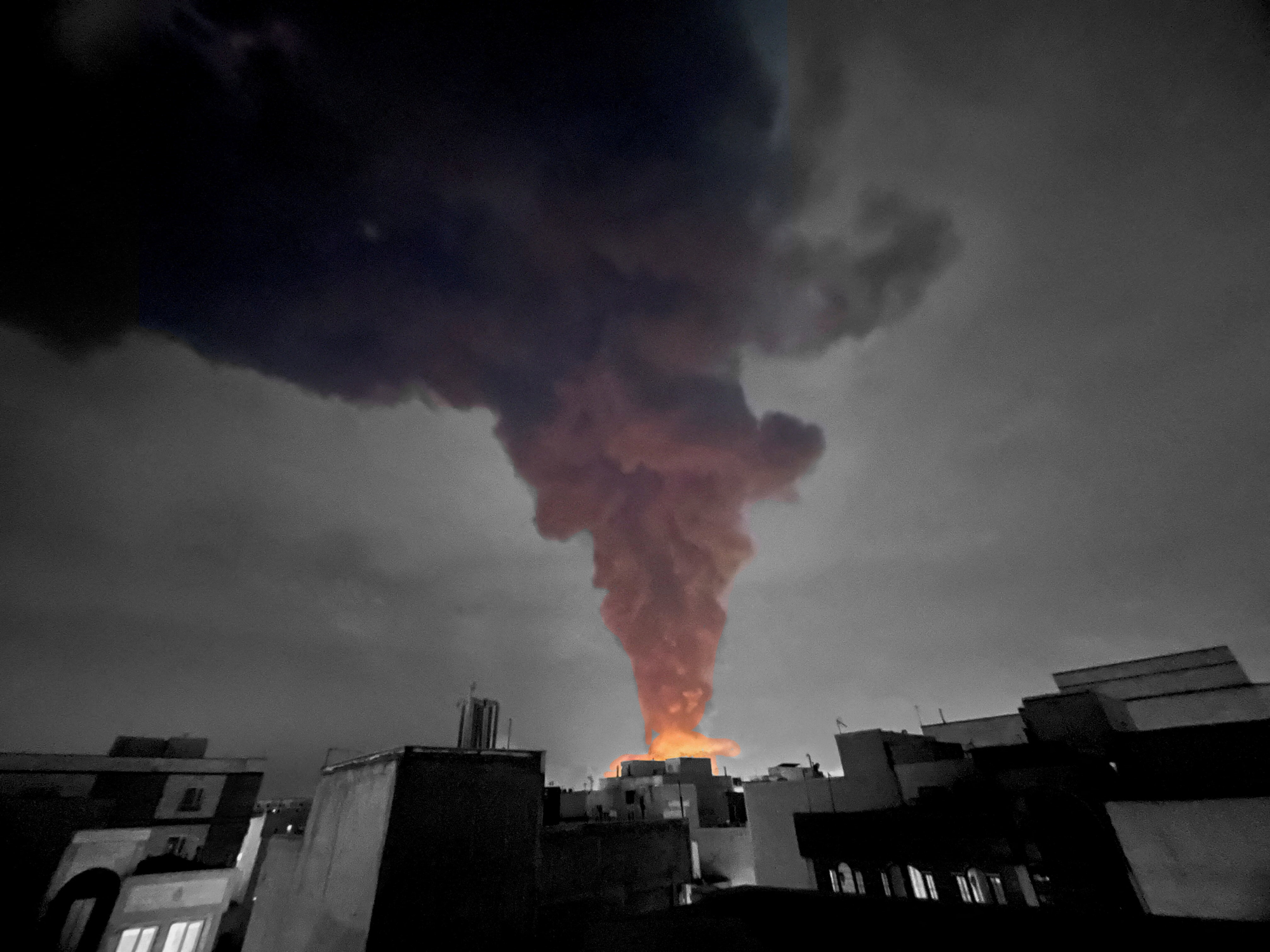 Smoke rises following an explosion, amid the U.S.-Israeli conflict with Iran, in Tehran | Majid Asgaripour/WANA (West Asia News Agency) via REUTERS, edited by Russell Nystrom