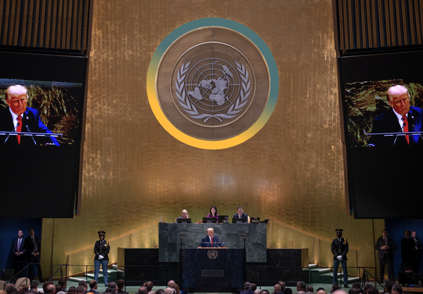 President Donald Trump addresses the United Nations General Assembly | EYEPRESS via Reuters Connect, edited by Russell Nystrom