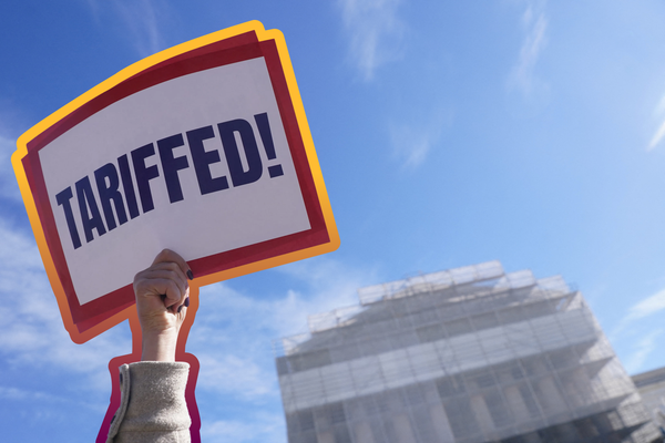 A protester outside the U.S. Supreme Court, November 5, 2025 | REUTERS/Nathan Howard REFILE - QUALITY REPEAT, edited by Russell Nystrom