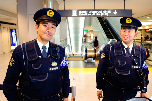 Japanese police officers | Photo from David Berg, Flickr