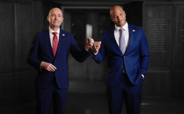 Governors Spencer Cox (R-UT) and Wes Moore (D-MD) urge Americans to "disagree better"  | Screenshot: National Governors Association YouTube, edited by Russell Nystrom