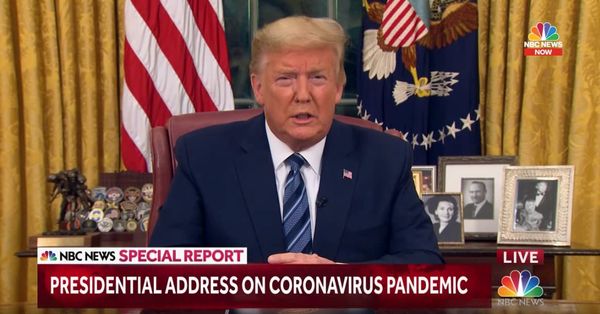 Trump addresses the nation on coronavirus.